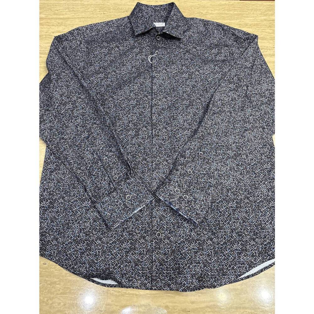 NEW MARCELLO men's button down shirt in rich blue